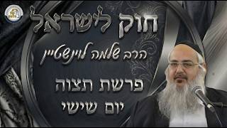 חוק לישראל - פרשת תצוה - יום שישי | הרב שלמה לוינשטיין (ארגון קול הלשון) - התמונה מוצגת ישירות מתוך אתר האינטרנט יוטיוב. זכויות היוצרים בתמונה שייכות ליוצרה. קישור קרדיט למקור התוכן נמצא בתוך דף הסרטון