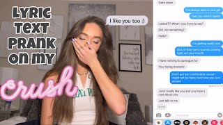 LYRIC TEXT PRANK ON MY CRUSH TATE MCRAE WHAT WOULD YOU DO Mp4 3GP & Mp3