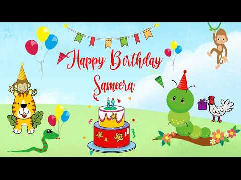 Happy Birthday Sameera Image Wishes Kids Video Animation