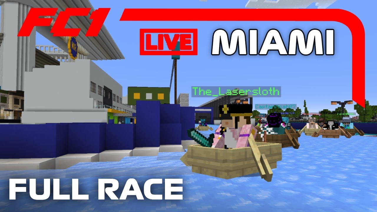 F1 Miami Grand Prix Ice Boat Racing track (1.17.1) Minecraft Map