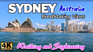 SYDNEY AUSTRALIA 4K FERRY RIDE | Cinematic Video | Cruising into Circular Quay | BREATHTAKING VIEWS