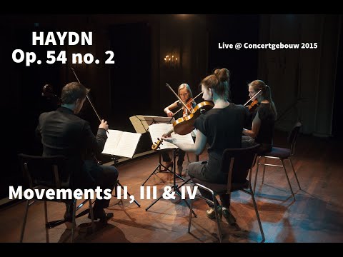 Dudok Quartet Amsterdam live at the Concertgebouw | Haydn - String Quartet op. 54 no. 2