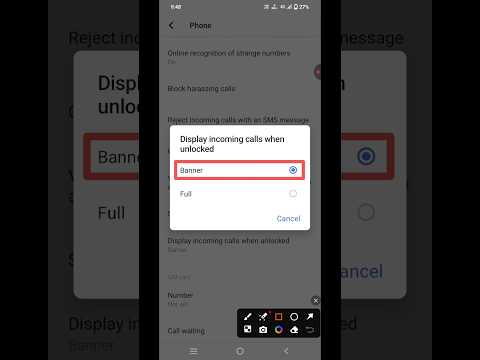 Display incoming calls when unlocked | display incoming call banner setting #shortsfeed #shorts