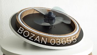BOZAN stropný ventilátor čierny a hnedý imitácia dreva so svetlom LED 32W/2700-6500K + diaľkové ovládanie  