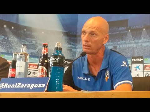 Roda de premsa de Miquel Olmo posterior al Real Zaragoza 1 CE Sabadell 1