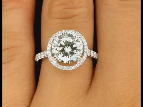 18CT WHITE GOLD AND 3.04CT DIAMOND RING