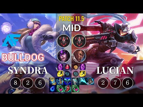 AF.A BuLLDoG Syndra vs Lucian Mid - KR Patch 11.5