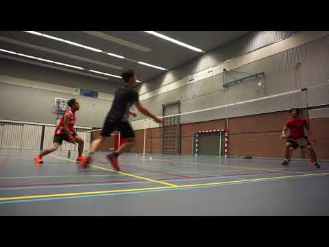 Playing Badminton at Wageningen University, Netherlands