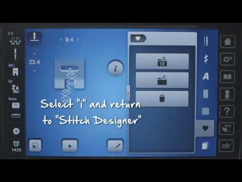 BERNINA 880 PLUS how to use the Stitch Designer function