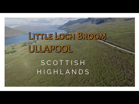 Highlands of Scotland. Little Loch  Broom and the Road to Dundonnell from above