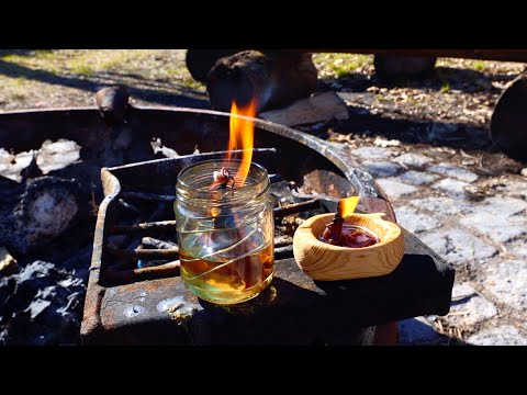 2 Öllampen aus Holz & Glas - SIMPEL & EFFEKTIV #bushcraft #diy #outdoors