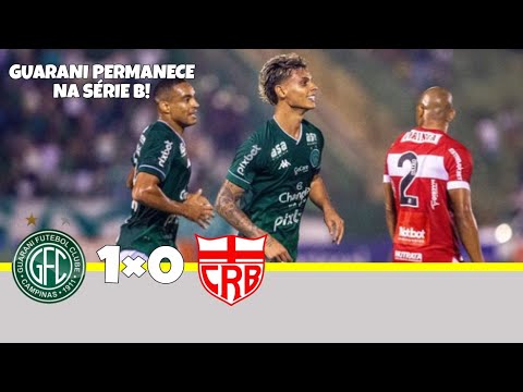 GUARANI 1x0 CRB | BRASILEIRÃO SÉRIE B 2022 | 35ª RODADA