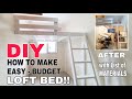 Build it Yourself! Making a DIY LOFT BED with Work space for Small Room - Easy and Budget