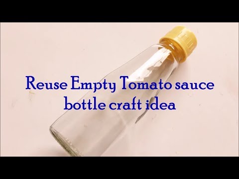 Waste Tomato Sauce Bottle Reuse ideas | DIY best out of waste | How to Decorate Bottles Video