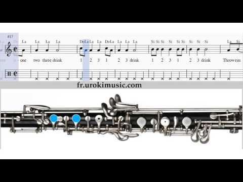 Cours de Hautbois Sia chandelier Partitions Mélodie Сhansons Tuto Comment Jouer Tab Tablature