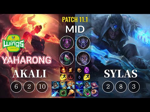 JAG Yaharong Akali vs Sylas Mid - KR Patch 11.1