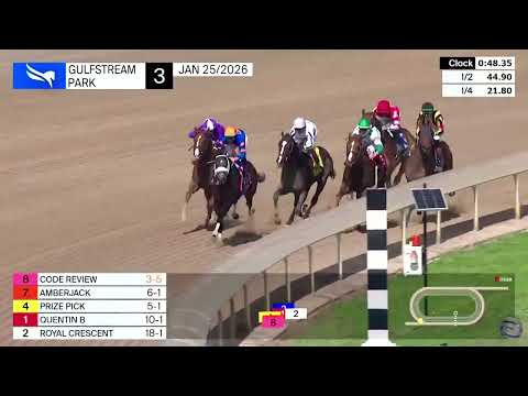 3ra Carrera de Gulfstream Park | Domingo 25 de Enero de 2026