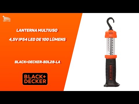 Lanterna Multiuso 4,5V IP54 Led de 100 Lúmens BLACK+DECKER-BDL28-LA - Video