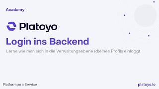 Login in deine Verwaltungsebene | Platoyo Academy