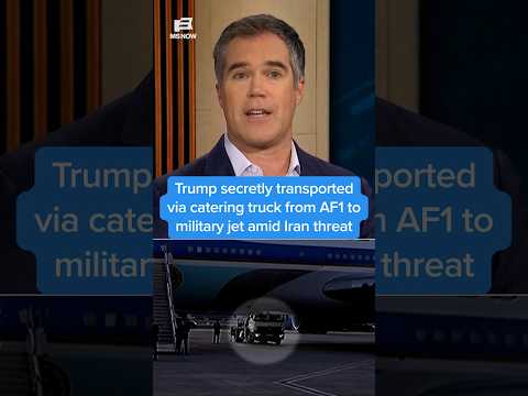 Trump secretly transported via catering truck from AF1 to military jet amid Iran Threat