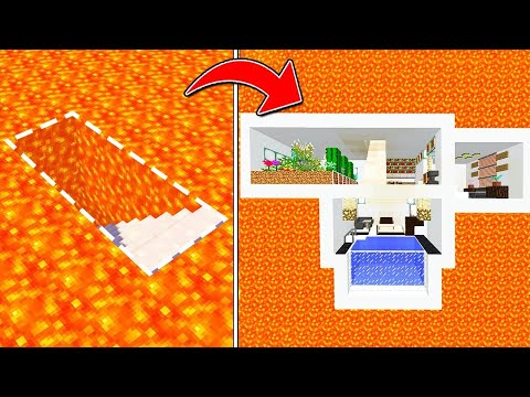 House Build on LAVA in Minecraft
