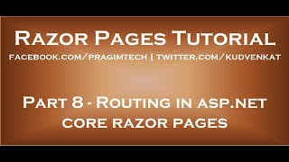 Routing in asp net core razor pages