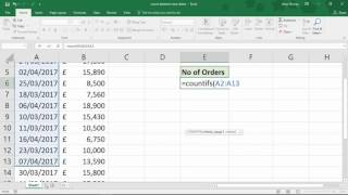 Count Values Between Two Dates - Excel COUNTIFS Function