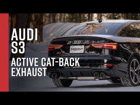 2015-2020 AUDI S3 // MBRP 3" Active Cat-Back, Quad Rear Exit Exhaust