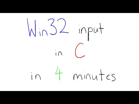 Win32 Input in C (Keyboard/Mouse)