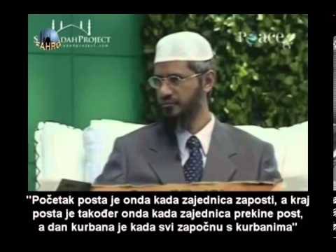 Dr. Zakir Naik razilaženje oko početka posta i bajramovanja.