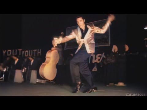 Elvis Presley live in Tupelo 1957 AI Colorized and Upscaled