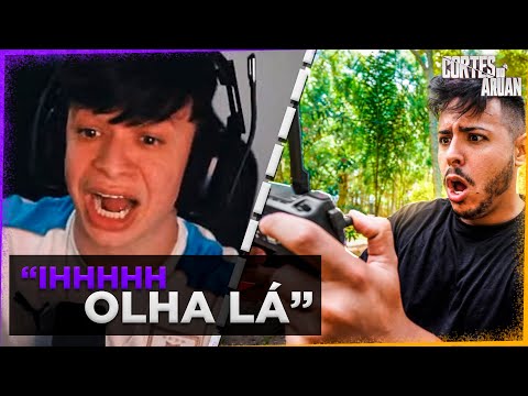 ARUAN REAGE A ESPIONEI MEUS AMIGOS COM O DRONE E NÃO ACREDITEI NO QUE VI - Cortes do Aruan