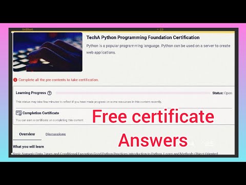 Techa Python Programming Foundation Certificate Python Clean Coding Answer From Infosys Springboard