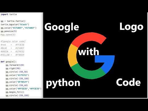 Google Logo With Python Code Python Programming Kumarprogrammer