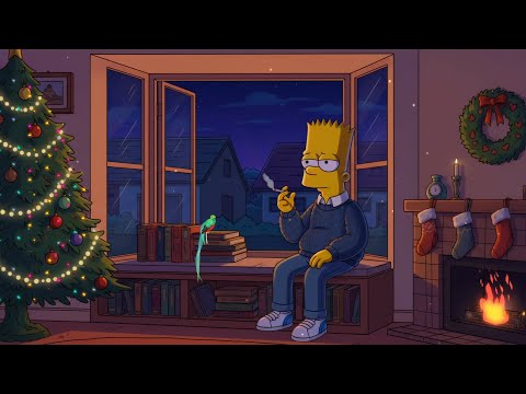 Lofi Smoke Winter 🚬 Cozy Fireplace & Chill