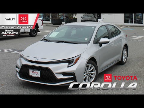 2025 Toyota Corolla SE CVT in Silver for sale at VALLEY TOYOTA in CHILLIWACK, BC
