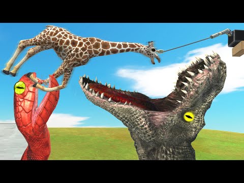 Who Can Jump Over a T-Rex And Feed It Pork in ARBS | Animal Revolt Battle Simulator
