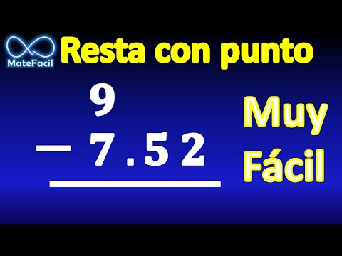 6. Cómo Restar CON PUNTO decimal. EXPLICADO PASO A PASO. Aprende cómo hacer restas MUY FÁCIL