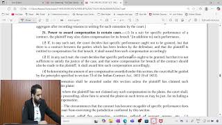 JUDICIARY (SRA) Specific Performance of Contracts Class 2 (Sections 16, 17 & 18)