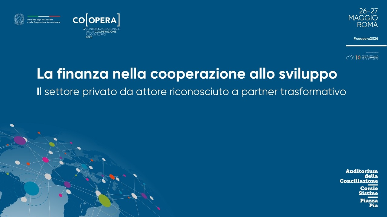 La finanza nella cooperazione allo sviluppo - CO[OPERA] 2026