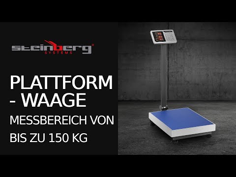 Video - Plattformwaage - 150 kg / 20 g - 60 x 45 cm - Edelstahl