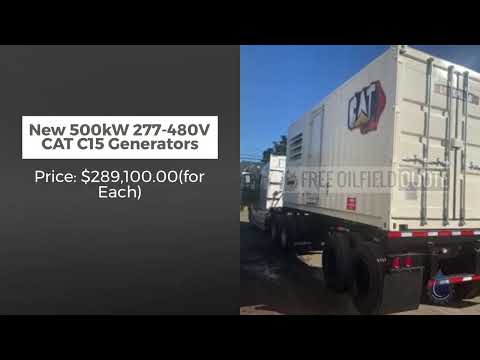 New 500kW 277-480V CAT C15 Generators in Excellent Condition | Miami, Florida