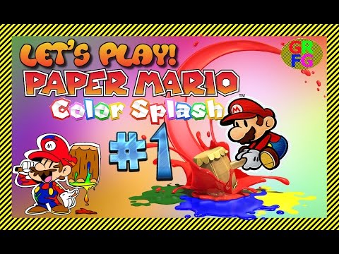 PAPER MARIO COLOR SPLASH! - Intro Scene and Meeting Huey the Paint Can: Walkthrough Part 1