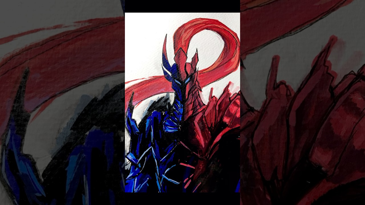 IGRIS / Solo Leveling ✏️✒️🔵🔴 #drawing #painting #anime #sololeveling #igris