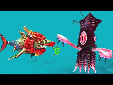 Hungry Shark World - Great Veterans Shark vs Colossal Squid Boss Battle - All 39 Sharks Unlocked