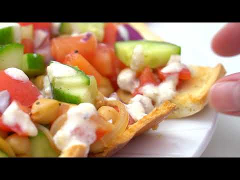 Healthy Vegetarian Greek Nachos