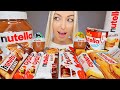 ASMR NUTELLA CHOCOLATE PARTY KINDER CANDY BARS DESSERT MUKBANG 초콜릿 디저트 먹방