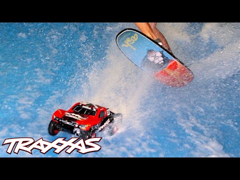 Indoor Hydroplaning with Pro Wake Surfer! | Traxxas Slash 4X4