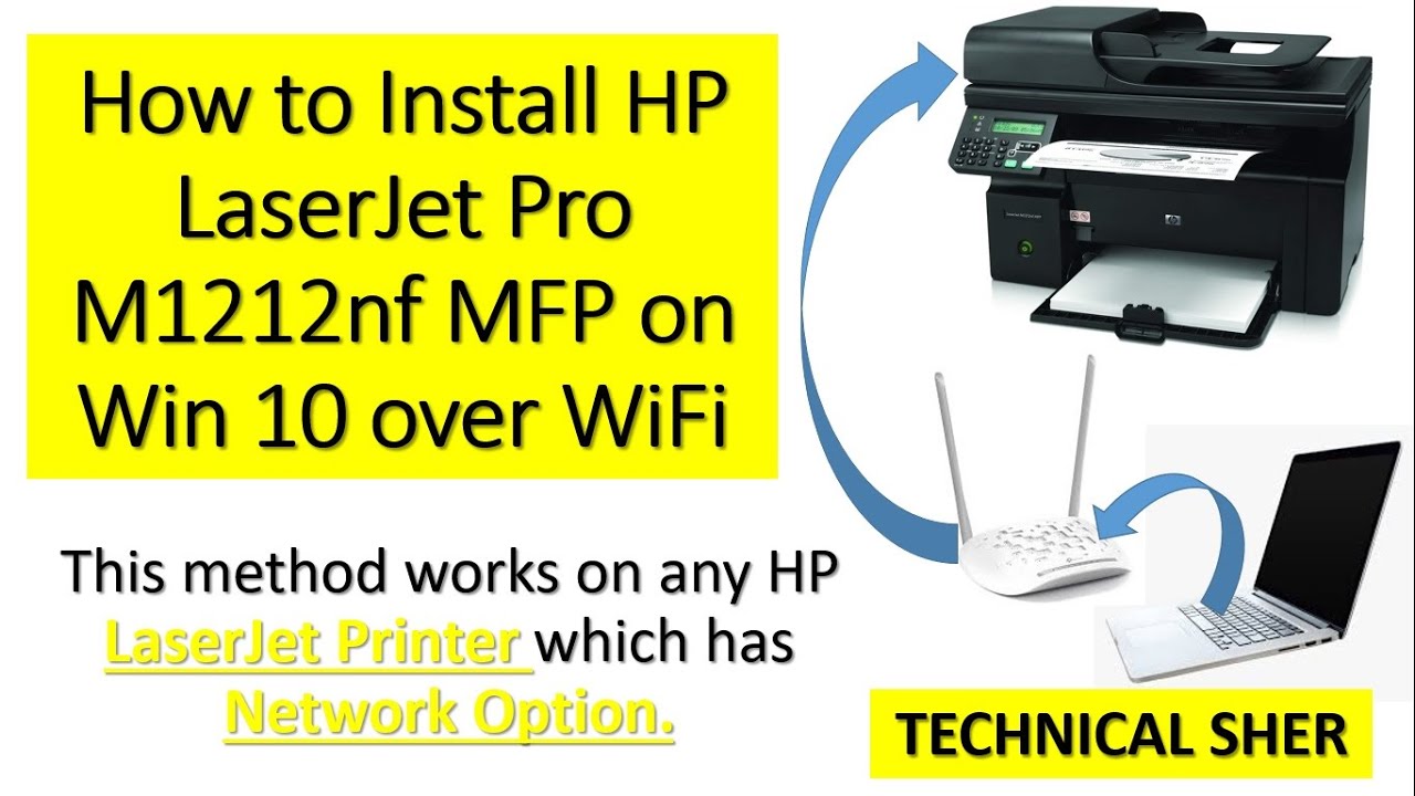 Watch video How to Install HP LaserJet Pro M1212NF on WiFi Wireless | Setup wireless printing Now How to Install HP LaserJet Pro M1212NF on WiFi Wireless | Setup wireless printing