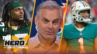 Davante Adams has long had eyes set on Raiders, talks expectation for Tua — Colin | NFL | THE HERD
